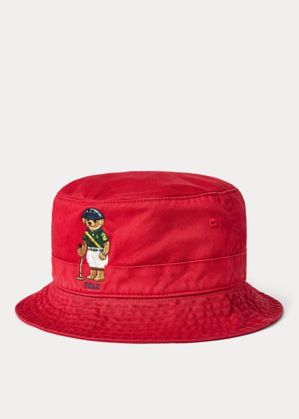 Men's Polo Ralph Lauren Polo Bear Chino Bucket Hats | 723058YDO